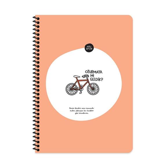 Keskin Hisli Şeyler - Oturmaya Mı Geldik A4 80 Yaprak Çizgili Spiralli Stickerli Defter 500507-99