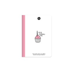 Keskin Hisli Şeyler - Pembe A5 80 Yaprak Renkli Sayfa Çizgili Defter 500642-99 - Thumbnail