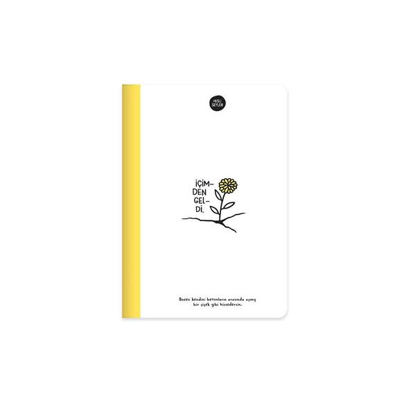 Keskin Hisli Şeyler - Sarı A5 80 Yaprak Renkli Sayfa Çizgili Defter 500641-99