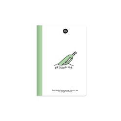 Keskin Hisli Şeyler - Yeşil A5 80 Yaprak Renkli Sayfa Çizgili Defter 500643-99 - Thumbnail