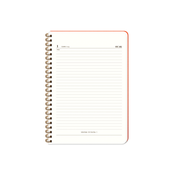 Keskin Linden Günlük Ajanda Yeşil 2021 14x20cm