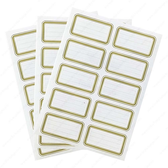 Keskin Okul Etiketi Tek Renk Altın 3’lü Altın 220895-99