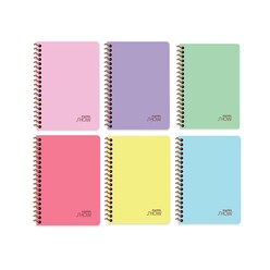 Keskin Pastel Show A6 80 Yaprak Spiralli Pp Kapak Kareli Defter 324592-99 - Thumbnail