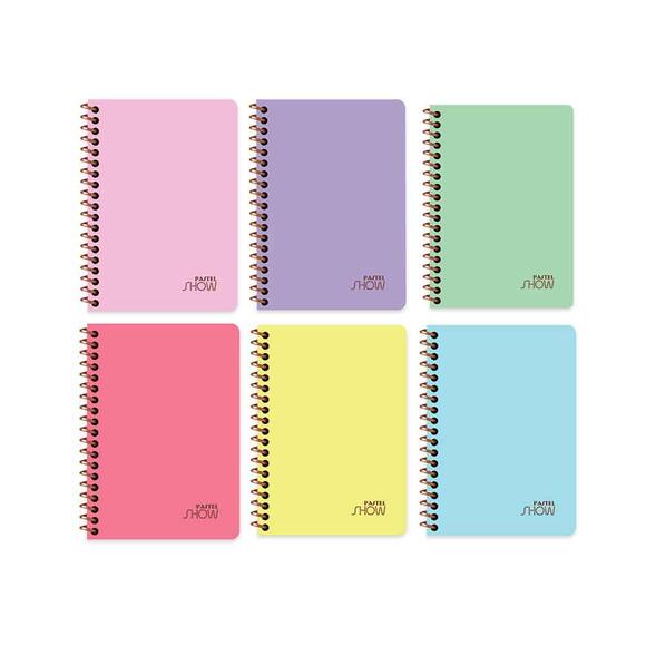 Keskin Pastel Show A6 80 Yaprak Spiralli Pp Kapak Kareli Defter 324592-99