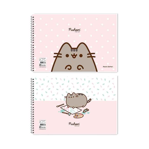 Keskin Resim Defteri 17x25cm Spiralli 15yp. Pusheen 300115-10