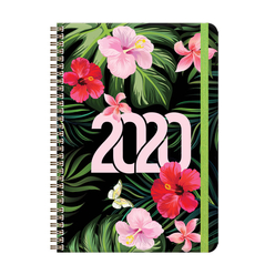 Keskincolor - Keskin Spiralli Sert Kapak Ajanda Black Flow 2020 A5 830250-99