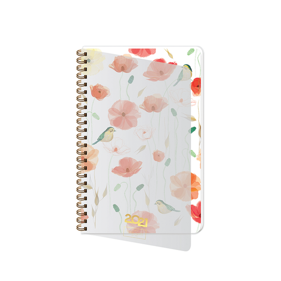 Keskin Turnowsky PP Kapak Haftalık Ajanda Kırmızı 2021 13x19,5cm