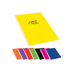 Keskincolor Free Spiralli PP A4 200 Yp Çizgili Defter - Thumbnail