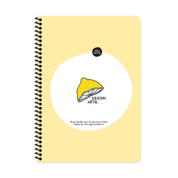 Keskincolor Hisli Şeyler A4 80yp.Kareli Spr.Stickerli Defter Sıkıldım Artık 