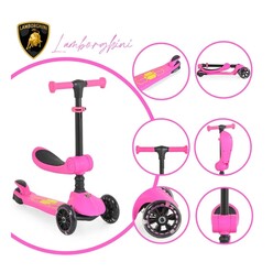 Kick N Roll L5 2In1 Scooter Pembe - Thumbnail