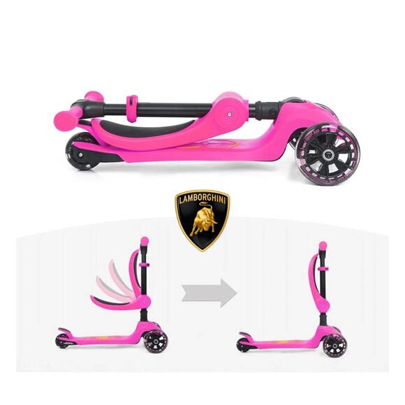 Kick N Roll L5 2In1 Scooter Pembe