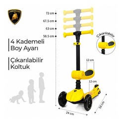 Kick N Roll L5 2In1 Scooter Sarı - Thumbnail