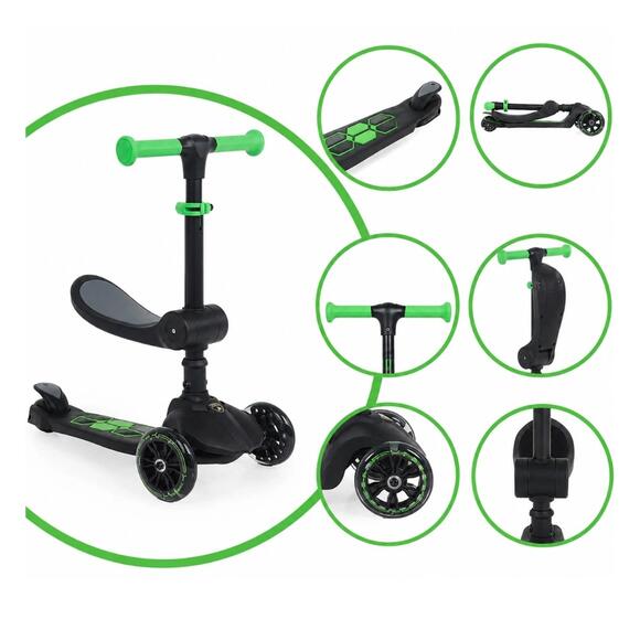 Kick N Roll L5 2In1 Scooter Siyah