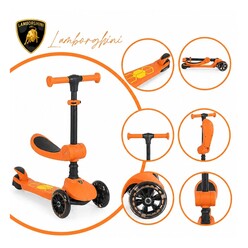 Kick N Roll L5 2In1 Scooter Turuncu - Thumbnail
