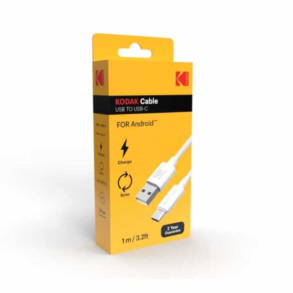 Kodak 30525965 Android İçin Usb To Type C Şarj Kablosu 1M