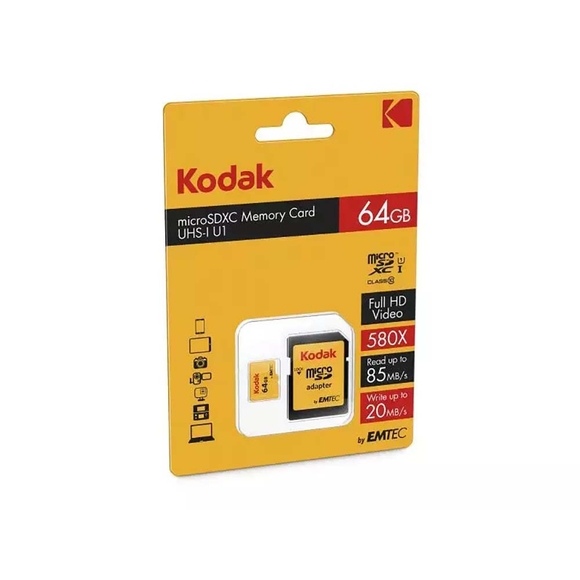 Kodak Micro Sd 64 GB Hafıza Kartı EKMSDM64GXC10K-85