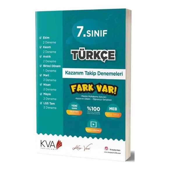 Koray Varol 7. Sınıf Türkçe Kazanım Takip Denemeleri 2020