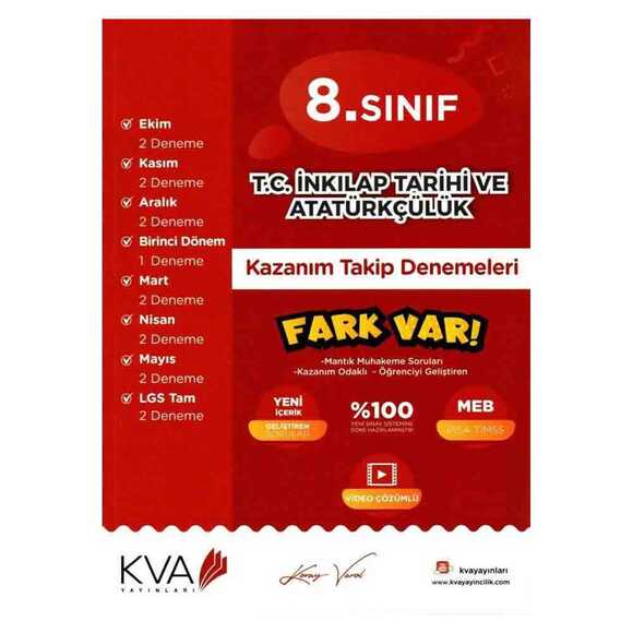 Koray Varol 8. Sınıf T.C. İnkılap Tarihi Ve Atatürkçülük Kazanım Takip Denemeleri 2020