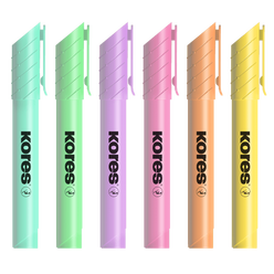 Kores Plus Pastel Fosforlu Kalem 6 Renk 36060 - Thumbnail