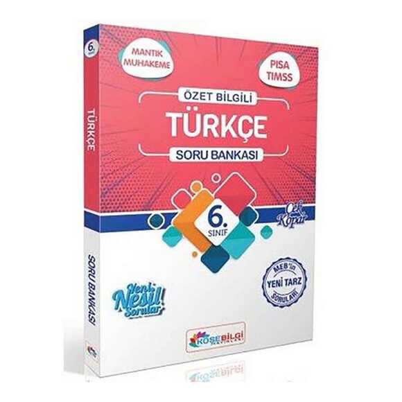 Köşebilgi 6.Sınıf Türkçe Özet Bilgili Soru Bankası 2022