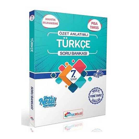 Köşebilgi 7.Sınıf Türkçe Özet Bilgili Soru Bankası 2022