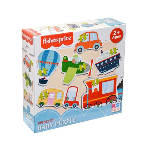 KS Games Fisher Price Vehicles 6’sı 1 Arada Çocuk Puzzle FP13415
