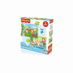 KS Games FP13406 Fisher Price Çocuk Puzzle Railway & Bedtime 2İn1 - Thumbnail