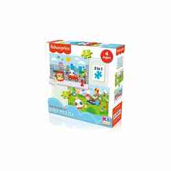 KS Games - KS Games FP13407 Fisher Price Çocuk Puzzle City Fun & Picnic 2İn1