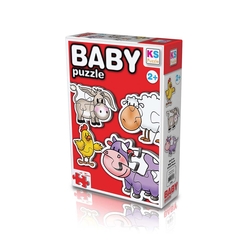 Ks Puzzle Çiftlik Hayvanları Baby Puzzle 12002 - Thumbnail