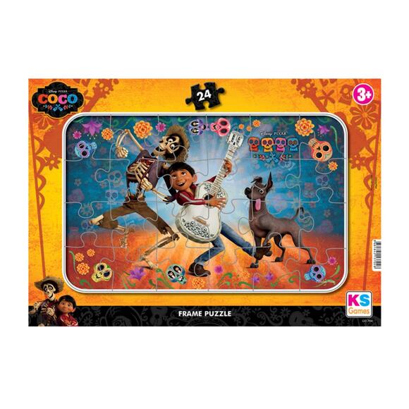 KS Puzzle CO704 Coco Çocuk-Frame Puzzle 24 Parça 24X34 Cm