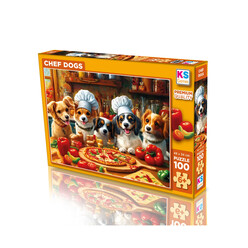 KS Puzzle - Ks Puzzle Çocuk P. Chef Dogs 100 Parça Puzzle 31501