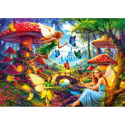 Ks Puzzle Çocuk P. Fairy Tale Mushrooms 100 Parça Puzzle 31502 - Thumbnail