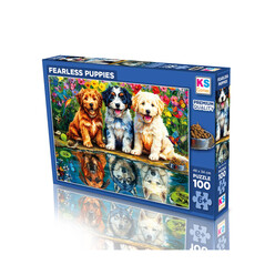 KS Puzzle - Ks Puzzle Çocuk P. Fearless Puppies 100 Parça Puzzle 31503