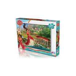 KS Puzzle - KS Puzzle ELN714 Disney Elena Çocuk Puzzle 100 Parça 34X48 Cm