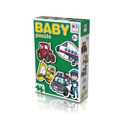 Ks Puzzle - Ks Puzzle Meslekler ve Taşıtlar Baby Puzzle 12004