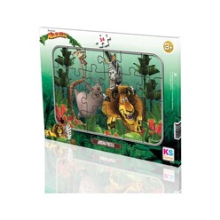 Ks Puzzle - KS Puzzle MG704 Madagascar Çocuk-Frame Puzzle 24 Parça 24X34 Cm