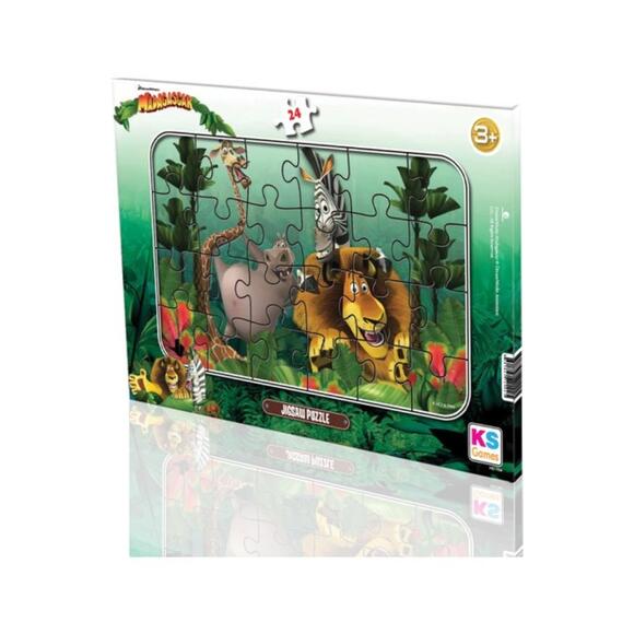 KS Puzzle MG704 Madagascar Çocuk-Frame Puzzle 24 Parça 24X34 Cm