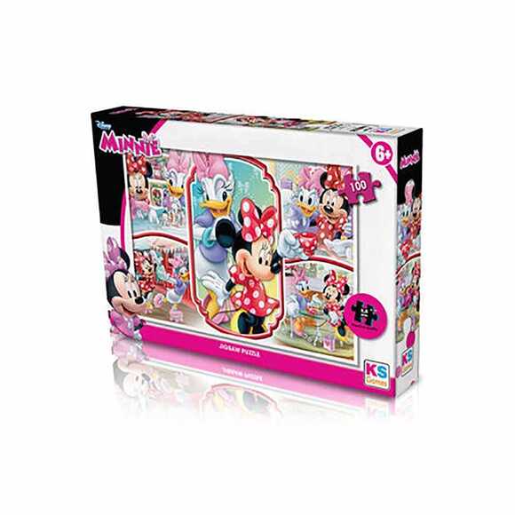 KS Puzzle MIN714 Mınnıe Mouse Çocuk Puzzle 100 Parça 34X48 Cm