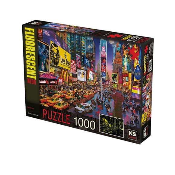 Ks Puzzle Yetişkin Puzzle 1000 Parça Fluorescent Metropol 20541