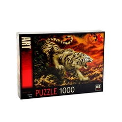 Ks Puzzle Yetişkin Puzzle 1000 Parça White Tiger 20506 - Thumbnail