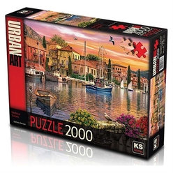 Ks Puzzle - Ks Puzzle Yetişkin Puzzle 2000 Parça Harbour Sunset 11308