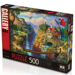 Ks Puzzle Yetişkin Puzzle 500 Parça House On The Cliff 20012 - Thumbnail