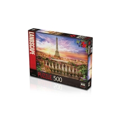 Ks Puzzle Yetişkin Puzzle 500 Parça Sunset İn Eiffel 20017 - Thumbnail