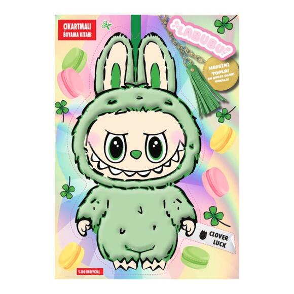 Labubu Clover Luck Çılgın Koleksiyon - Çıkartmalı Boyama Kitabı