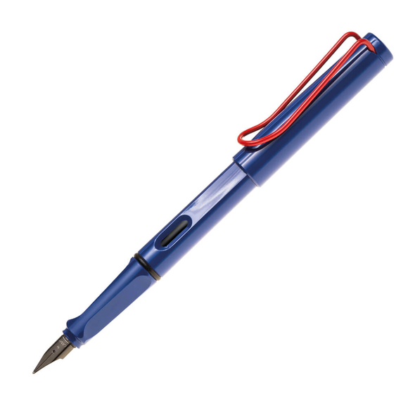 Lamy 14Mk-M Safari Dolma Kalem Kırmızı Renk Klips M Uç Mavi