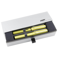 Lamy - Lamy Al-Star Özel Üretim Dolma ve Roller Kalem Seti Charged Green 52-M/352