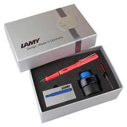 Lamy Safari Dolma Kalem Seti Neon Mercan 41DS-M - Thumbnail