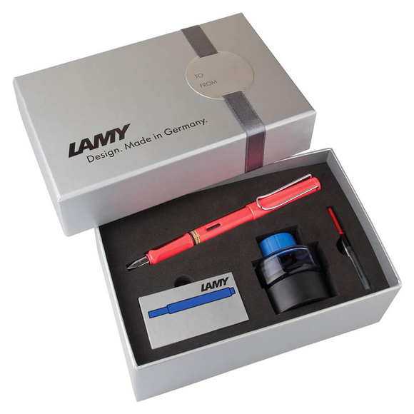 Lamy Safari Dolma Kalem Seti Neon Mercan 41DS-M