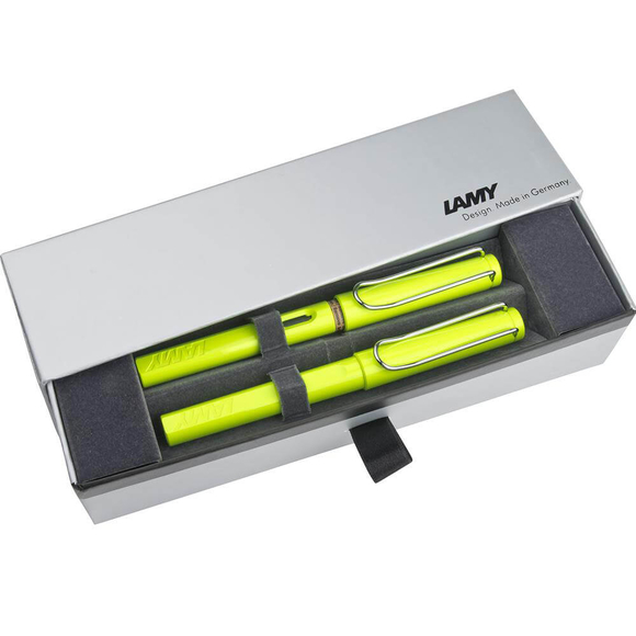 Lamy Safari Dolma ve Roller Kalem Seti 2’li Neon Limon Yeşili 43-M/343