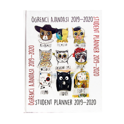 Larus Öğrenci Ajandası 2019-2020 Painter Cats - Thumbnail